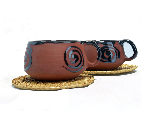 Terracotta Cup and coaster twin